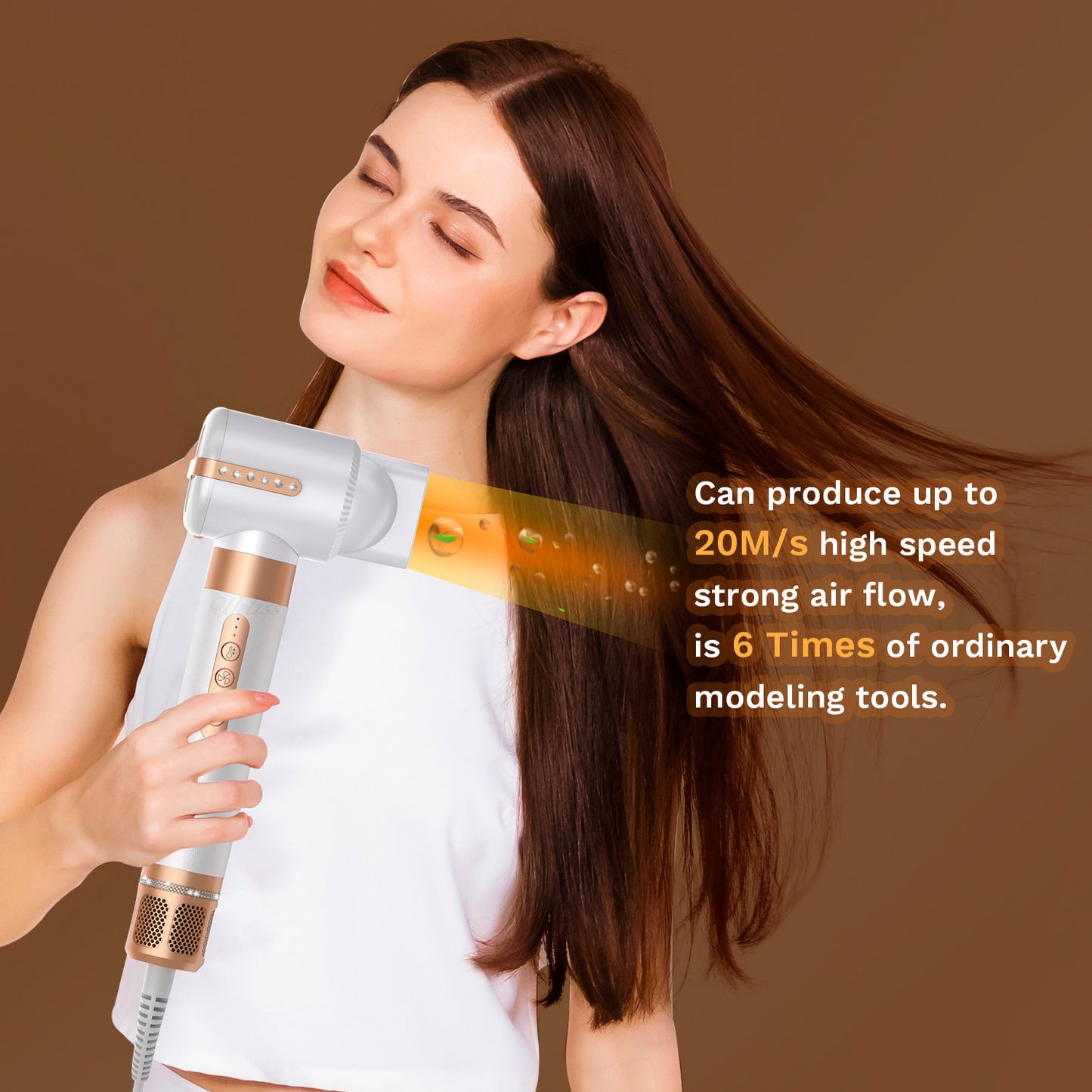 Hair Dryer Brush Blow Dryer in One 7-in-1 One-Step Styler Volumizer with Negative Ion Ceramic Titanium Barrel Hot Air Hair Straightener WT-626