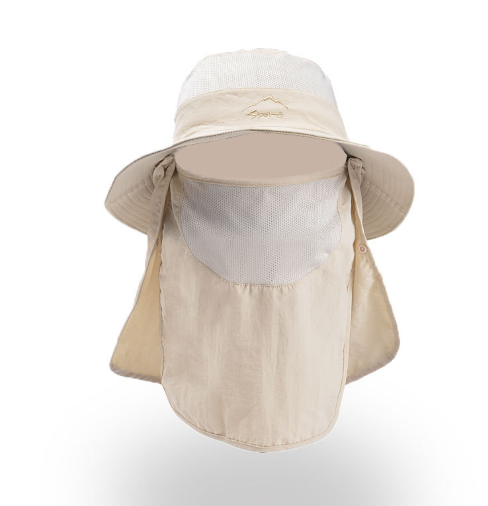 Fisherman's hat male sun hat, summer outdoor quick drying sun hat  fishing breathable sun hat  female face mask hat 9073