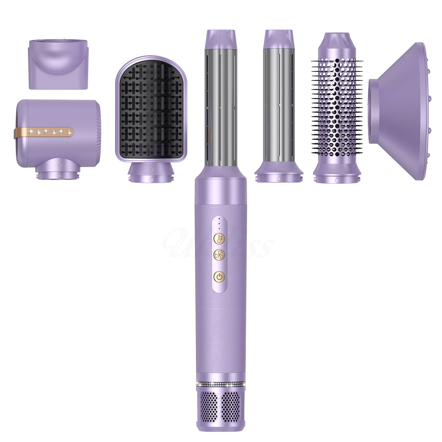 Hair Dryer Brush Blow Dryer in One 7-in-1 One-Step Styler Volumizer with Negative Ion Ceramic Titanium Barrel Hot Air Hair Straightener WT-626