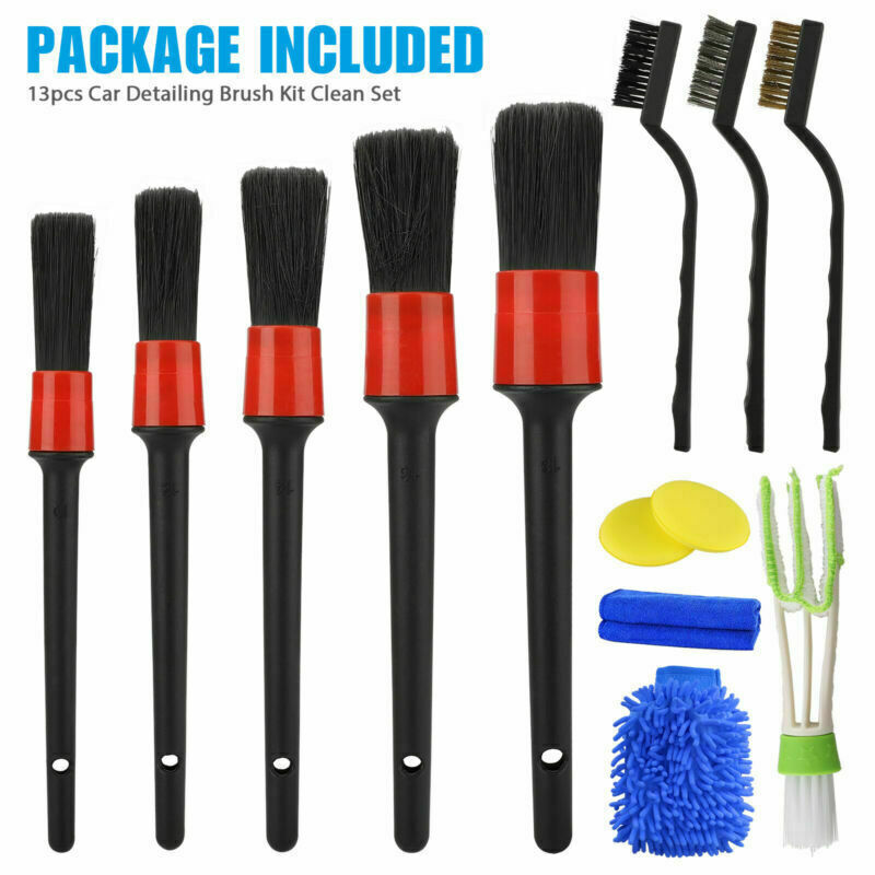 Car Detailing Brush Kits Set Engine Vehicle Wash Auto Rim Wheel Cleaning Tool Kit