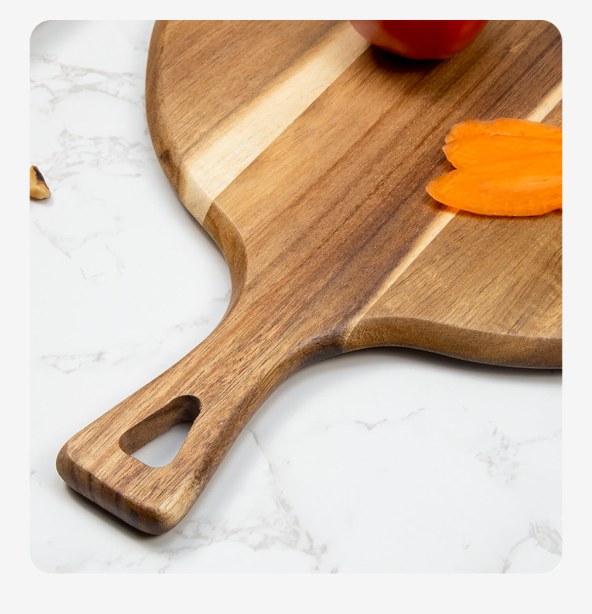 Wooden cutting Pizza Peels steak tray board circular thickened baking with handle Pizza Oven Accessories LS-CB-008