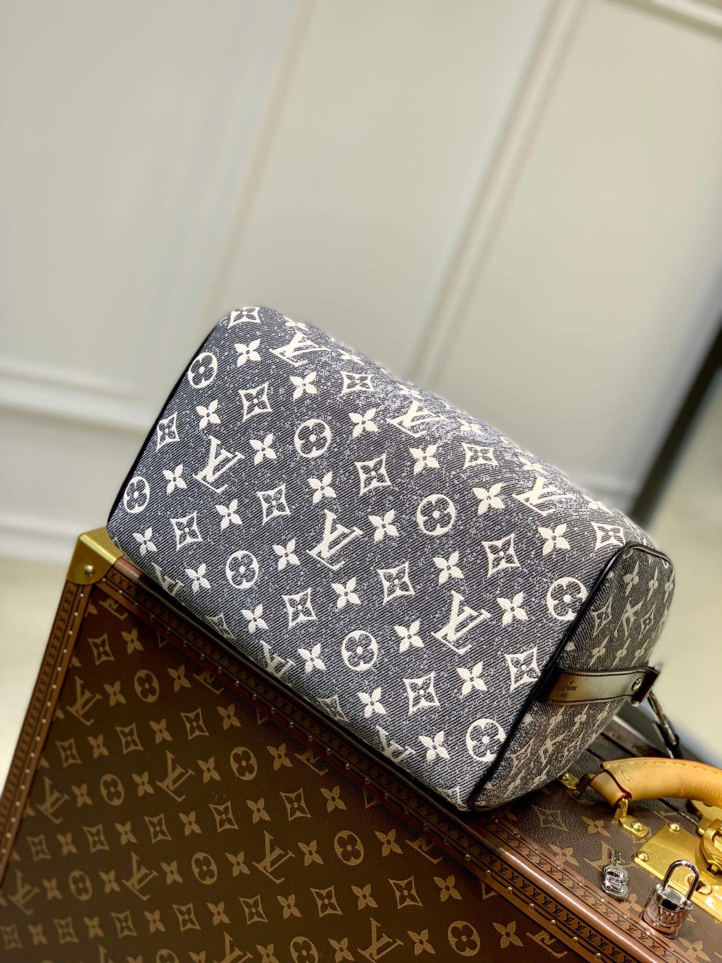 M21464 SPEEDY BANDOULIERE 25 Cruise Monogram grey