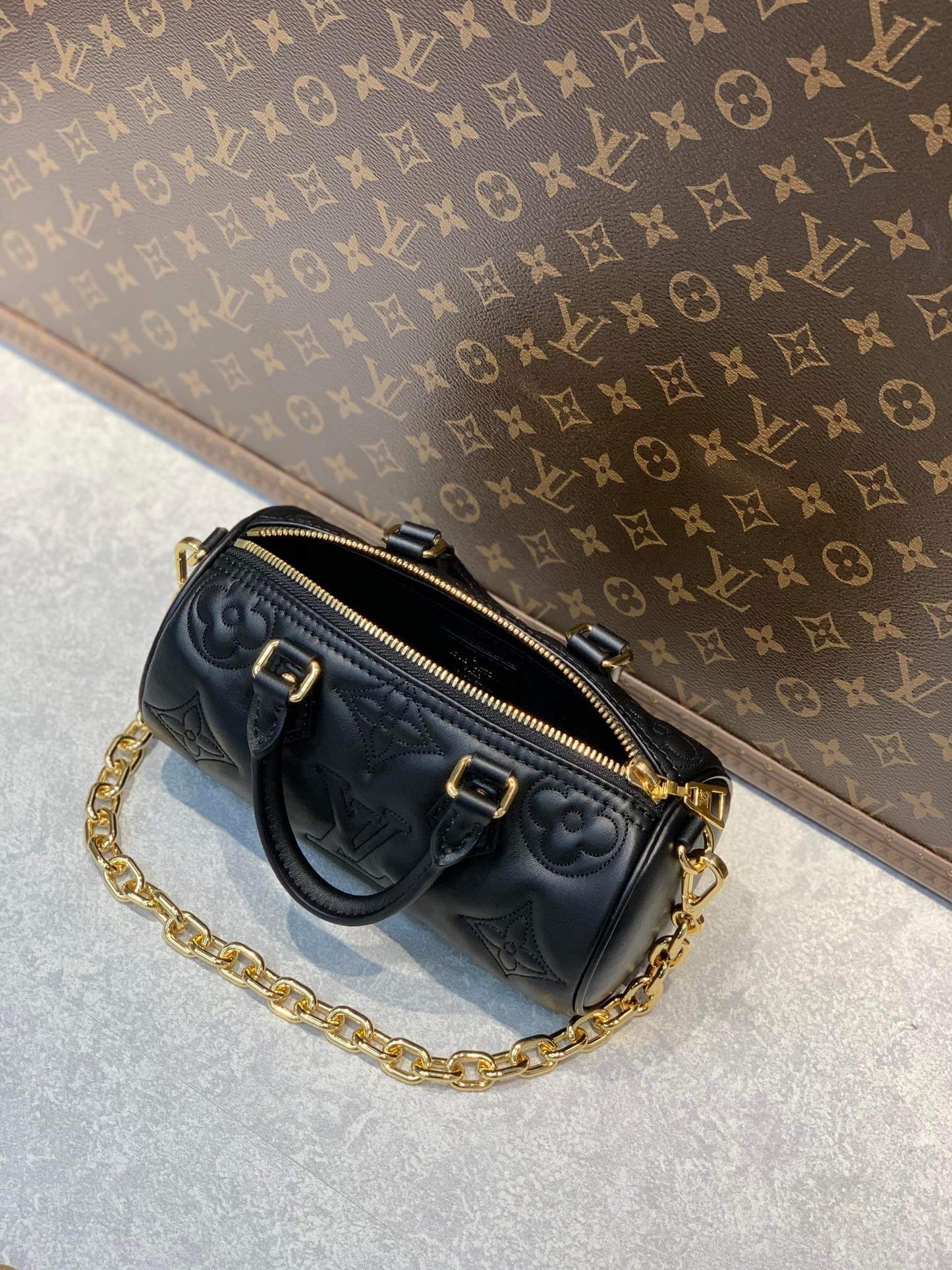 M59800 Papillon BB Monogram 20cm black