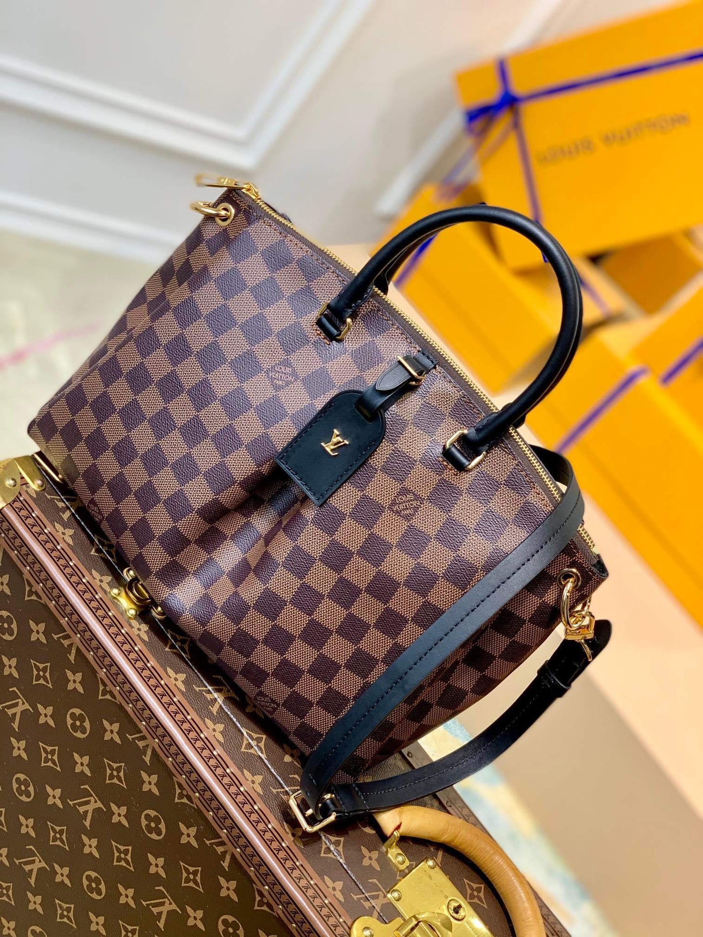 N45282 Boétie Monogram coffee brown damier 25cm 31.5cm