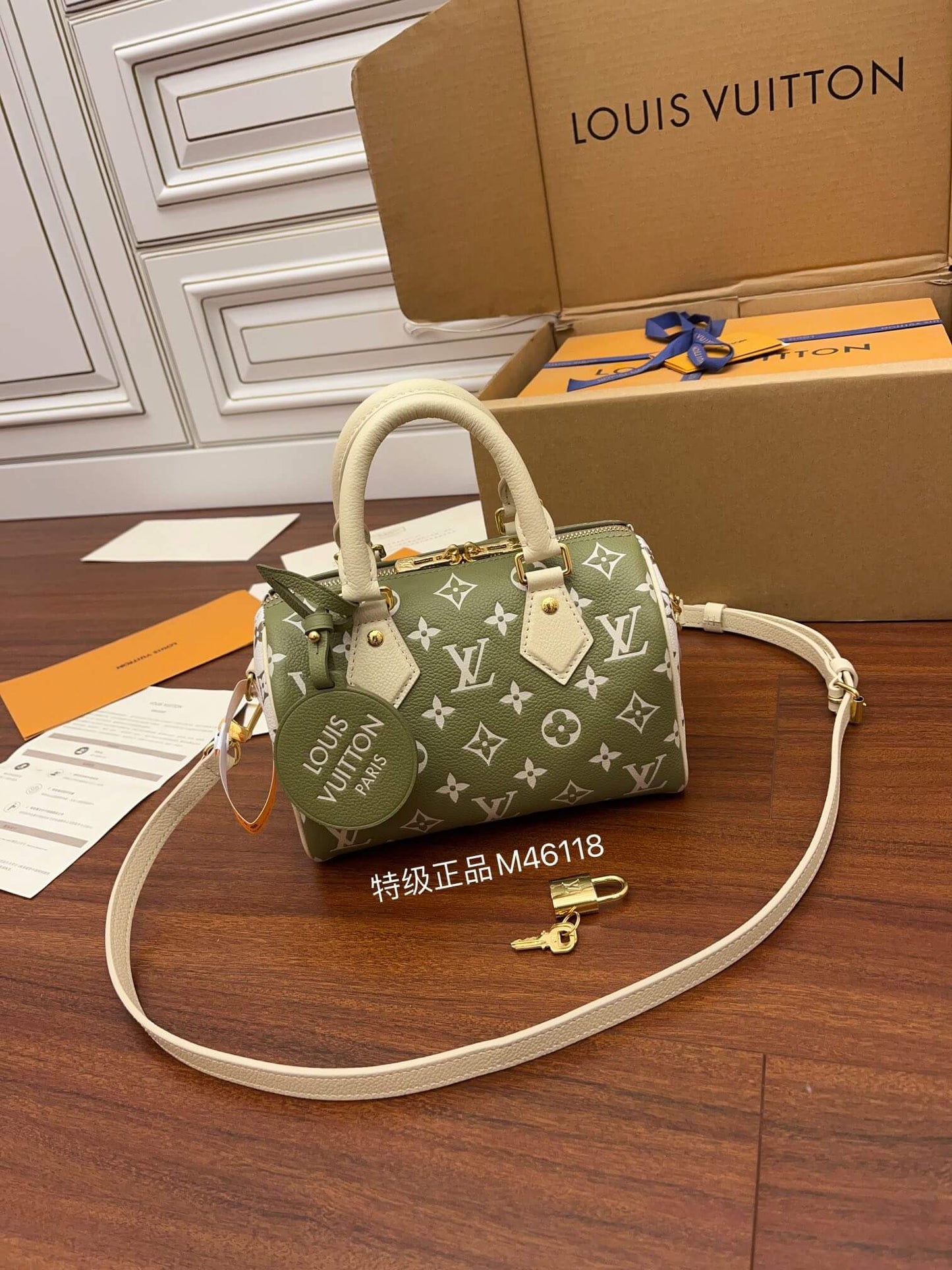 green monogram crossbody bag