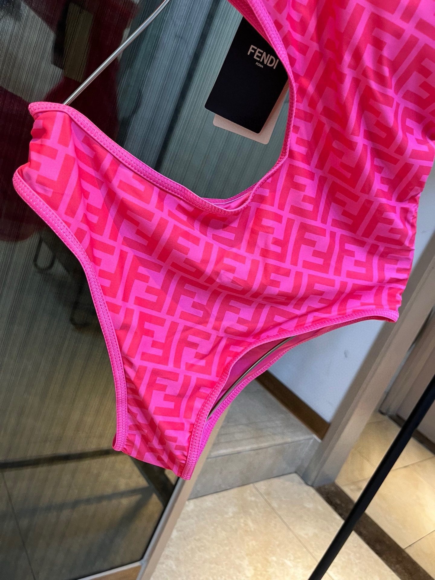 European and American trendy one-piece sunscreen swimsuit, pink dew small waist, one shoulder sexy bikini NYA6