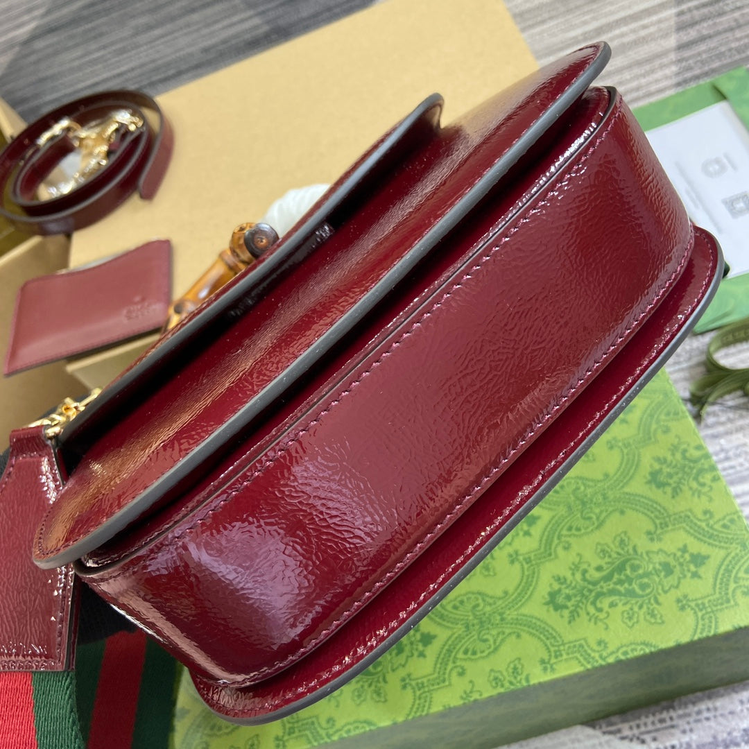 Bamboo Vintage Saddle Red Handheld Straddle Bag BST03