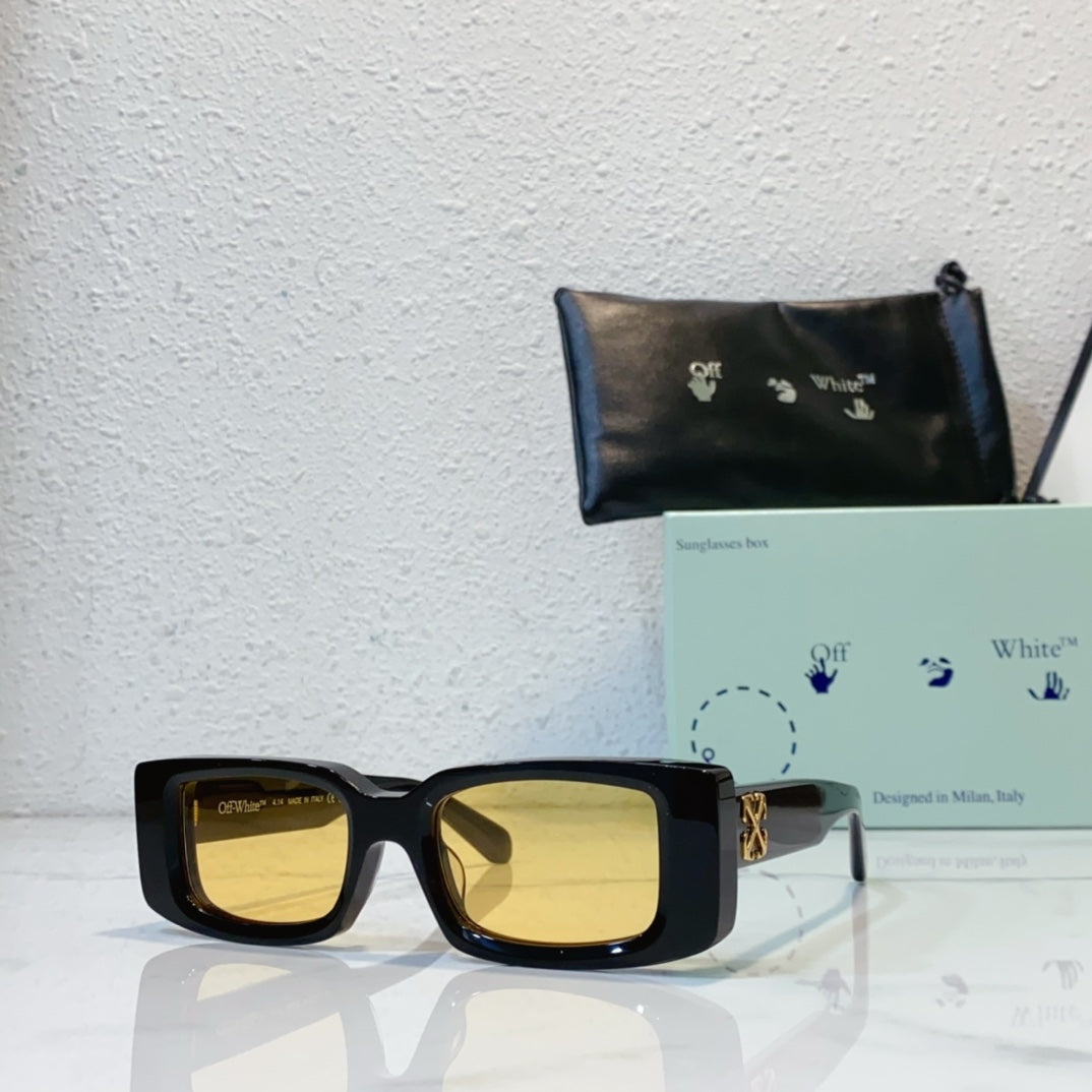 Versatile square frame black sunglasses YJB100