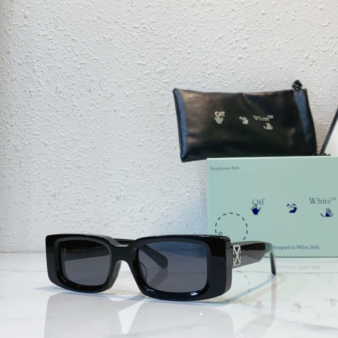 Versatile square frame black sunglasses YJB100