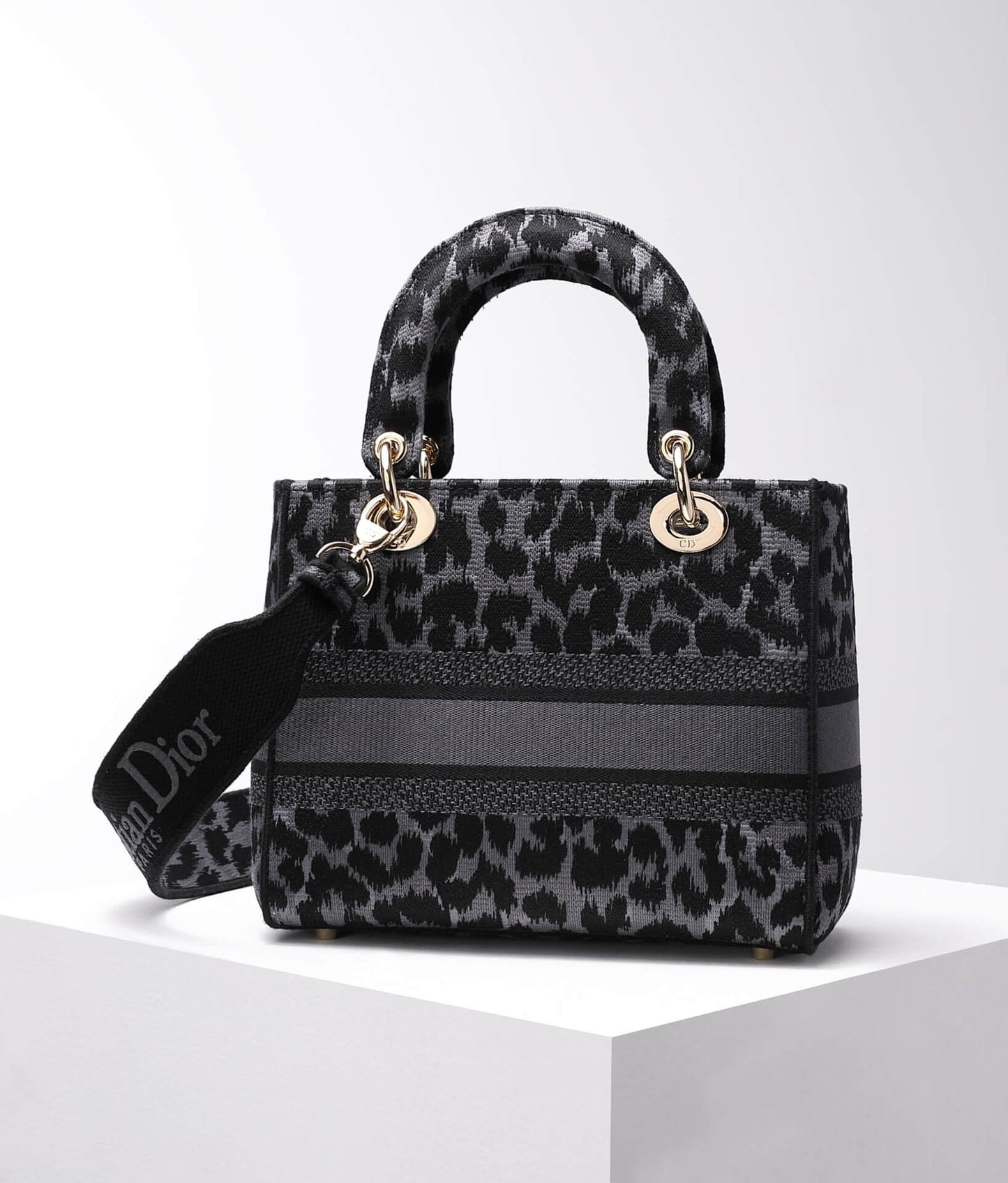 DO 44532 Lady D-Lite mini 17cm  24cm Leopard Print black white-2