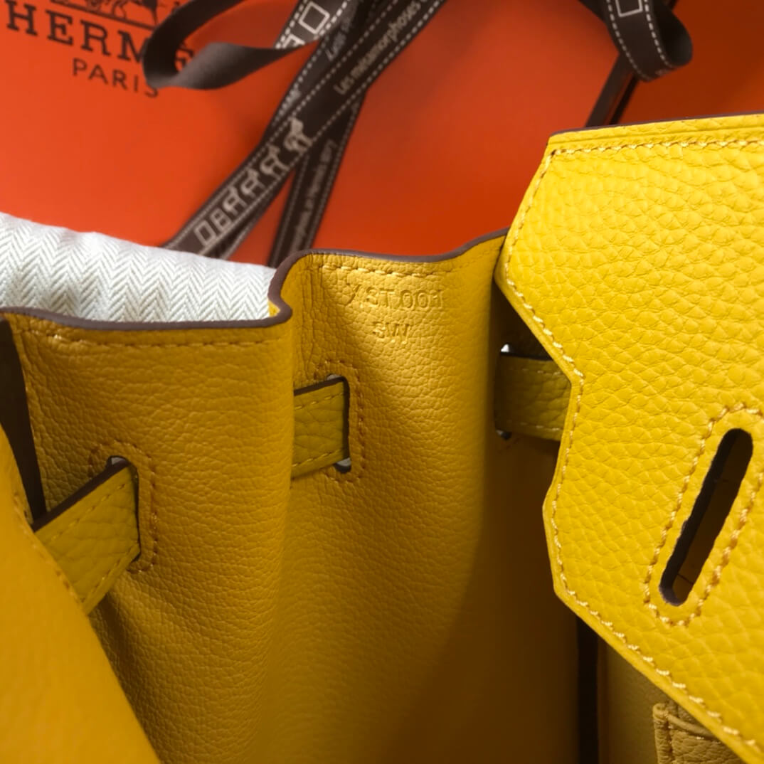 HM BIRKIN BAGS 25/30CM TOGO LEATHER YELLOW GOLD HARDWARE