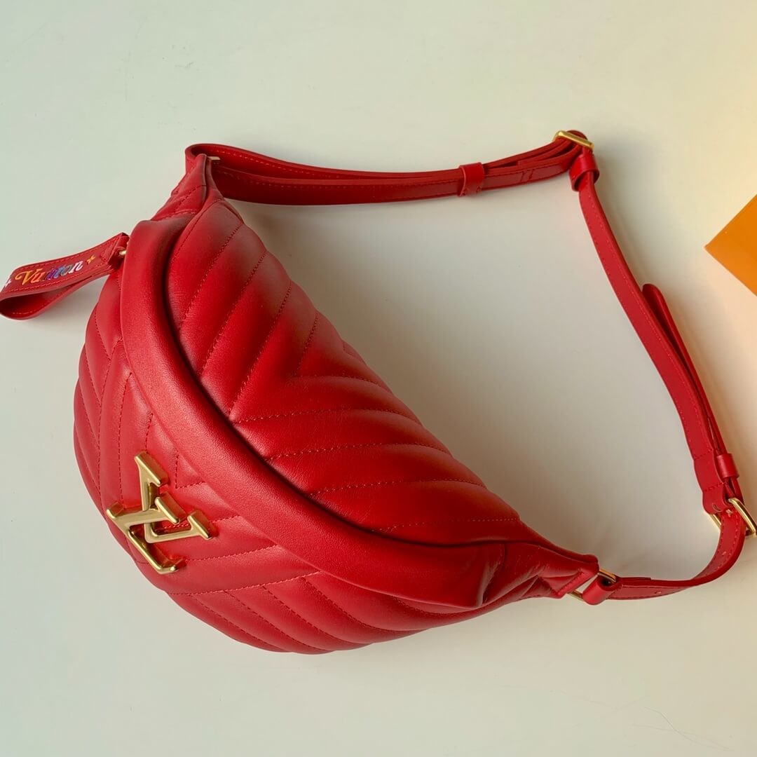 M53750 New Wave Bumbag fanny pack chest bag red Lambskin  Lady bags