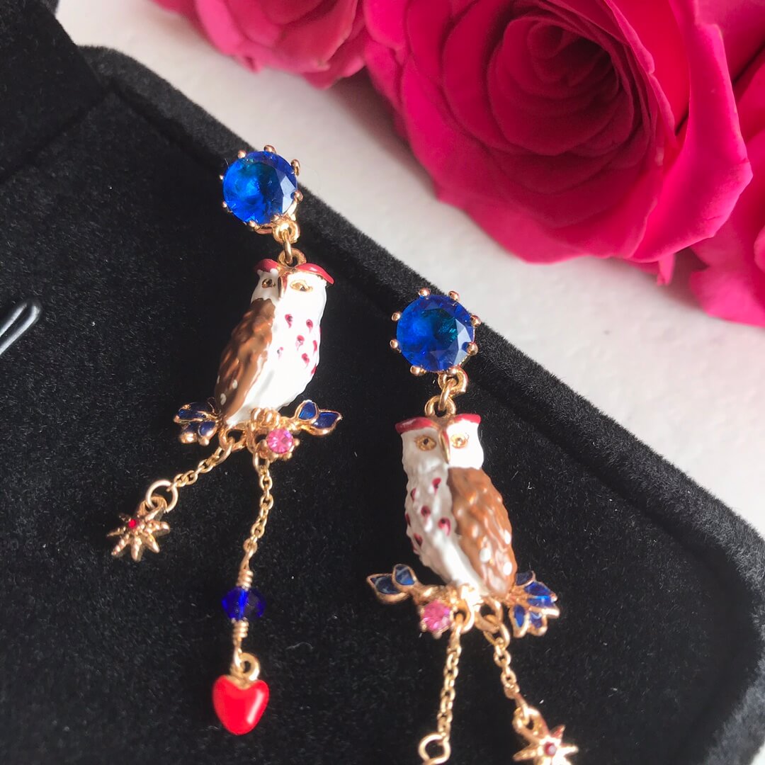 Sen series owl love tassel earrings new product niche EH13168A13