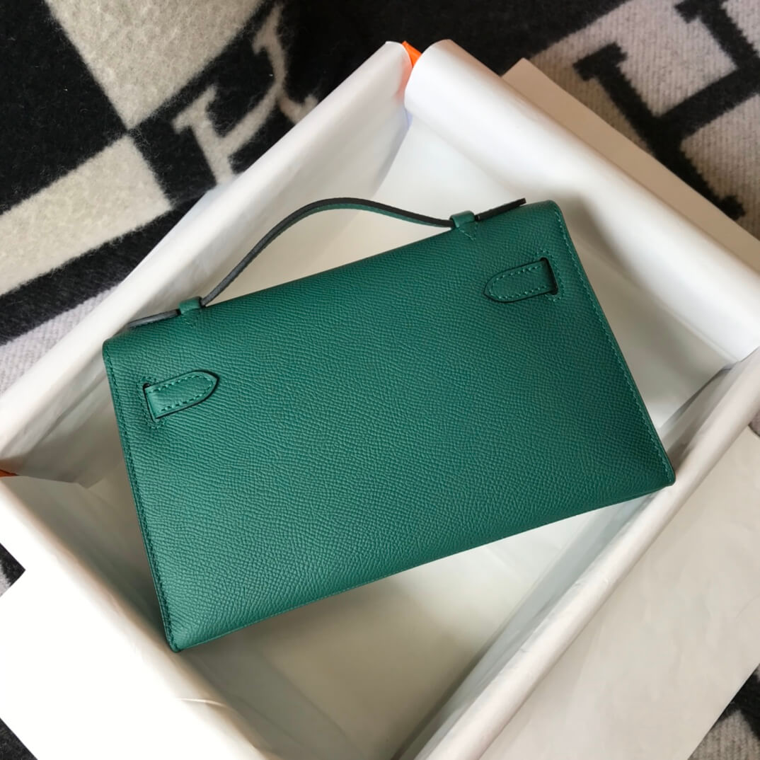 MINI Kelly Pouchetter 22cm green Epsom leather first generation