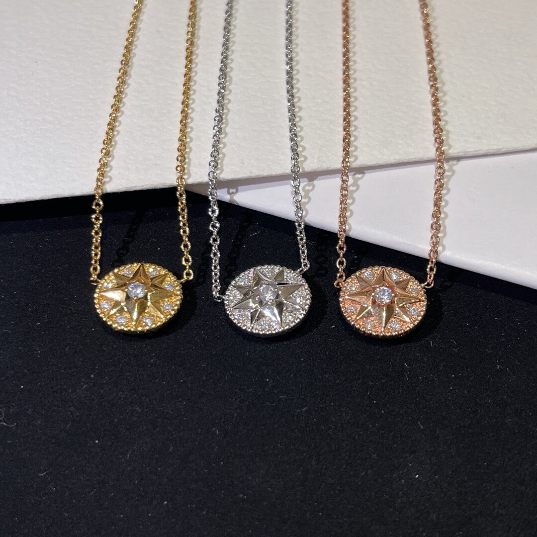 DO OD002 Compass full diamond necklace Free shipping