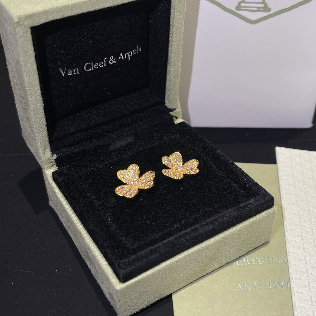 FE014 Full Diamond Garland Stud Earrings Free shipping