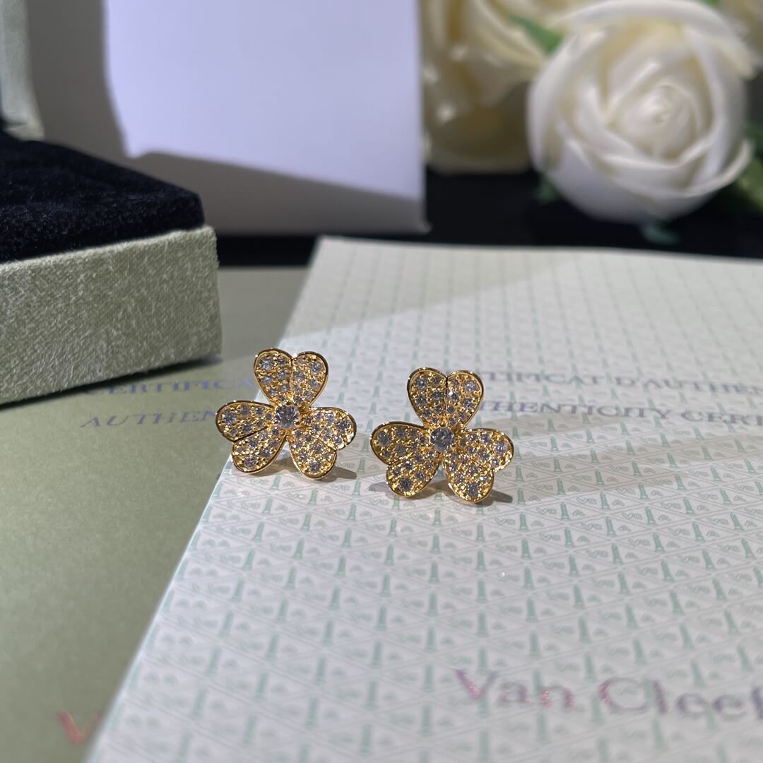 FE014 Full Diamond Garland Stud Earrings Free shipping