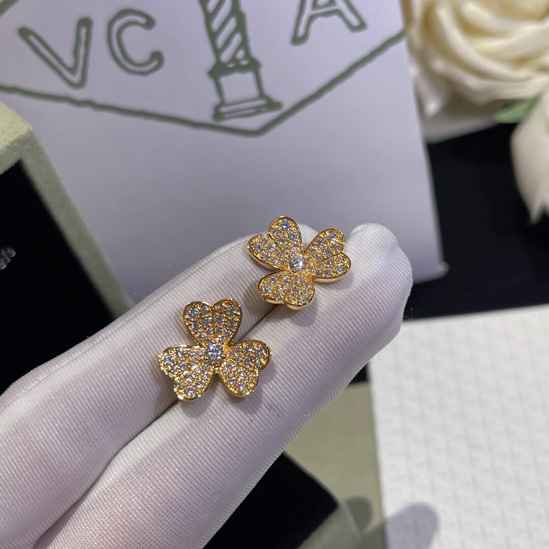 FE014 Full Diamond Garland Stud Earrings Free shipping