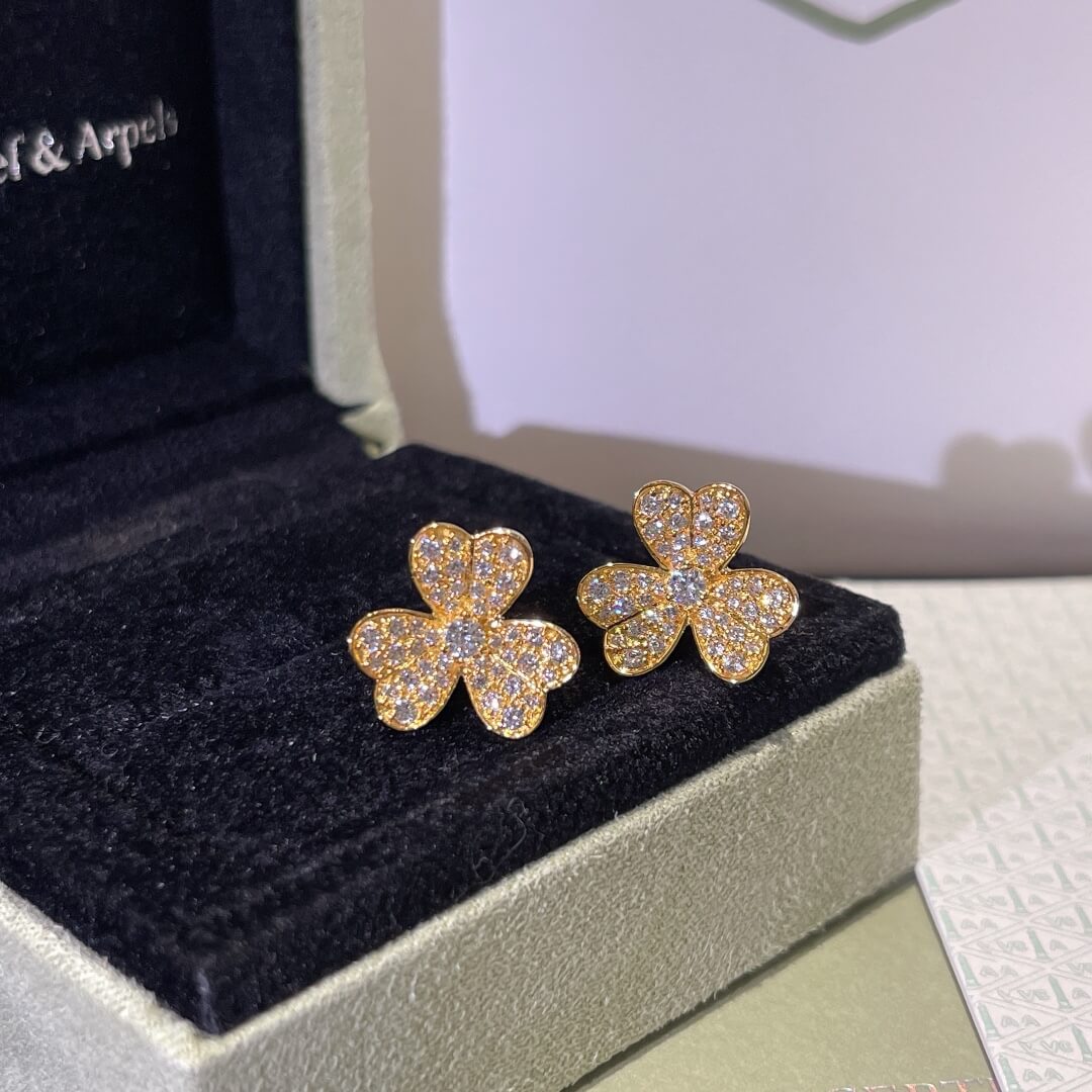 FE014 Full Diamond Garland Stud Earrings Free shipping